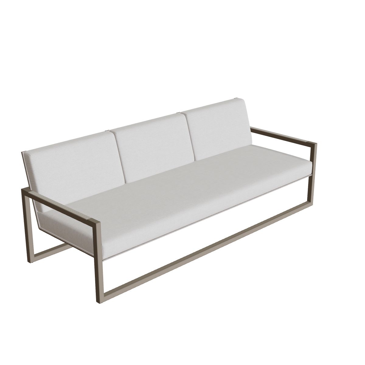 Royal Botania Ninix Lounge Sofa 240T, Gestell sand, Batyline perlgrau (pearl grey)