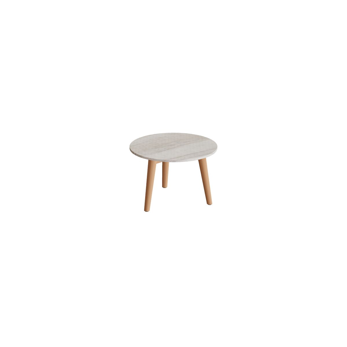 Royal Botania Styletto Beistelltisch 40 cm, Teakbeine, Keramik grau-braun geädert (Strato Quartz)