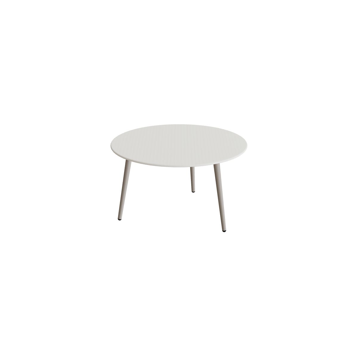 Royal Botania Styletto Beistelltisch 60 cm, Alu pebble, Keramik weiß (white)