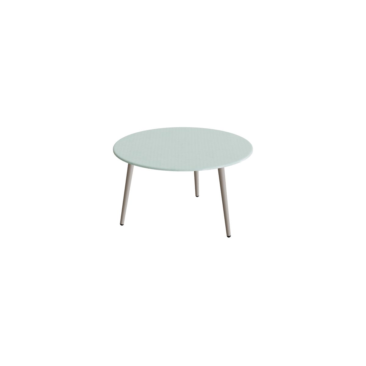 Royal Botania Styletto Beistelltisch 60 cm mit Lavasteinplatte, Alu pebble, Lavastein emailliert jade