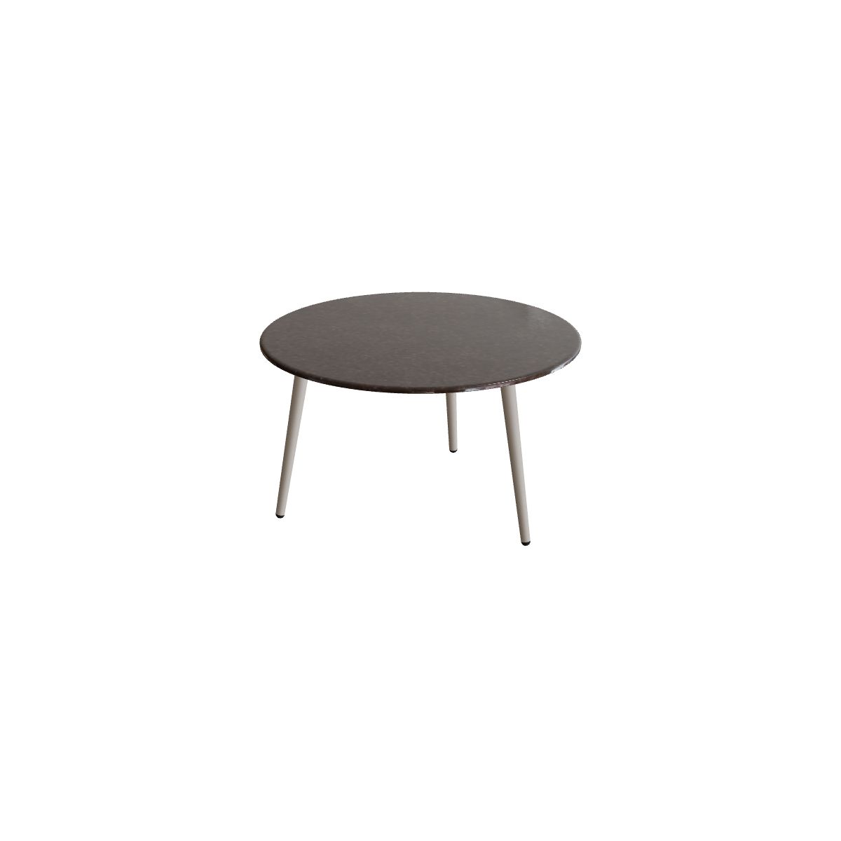 Royal Botania Styletto Beistelltisch 60 cm mit Lavasteinplatte, Alu pebble, Lavastein emailliert lava