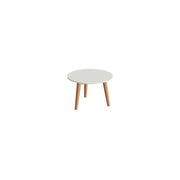 Royal Botania Styletto Beistelltisch 40 cm, Teakbeine, Keramik weiß (white)