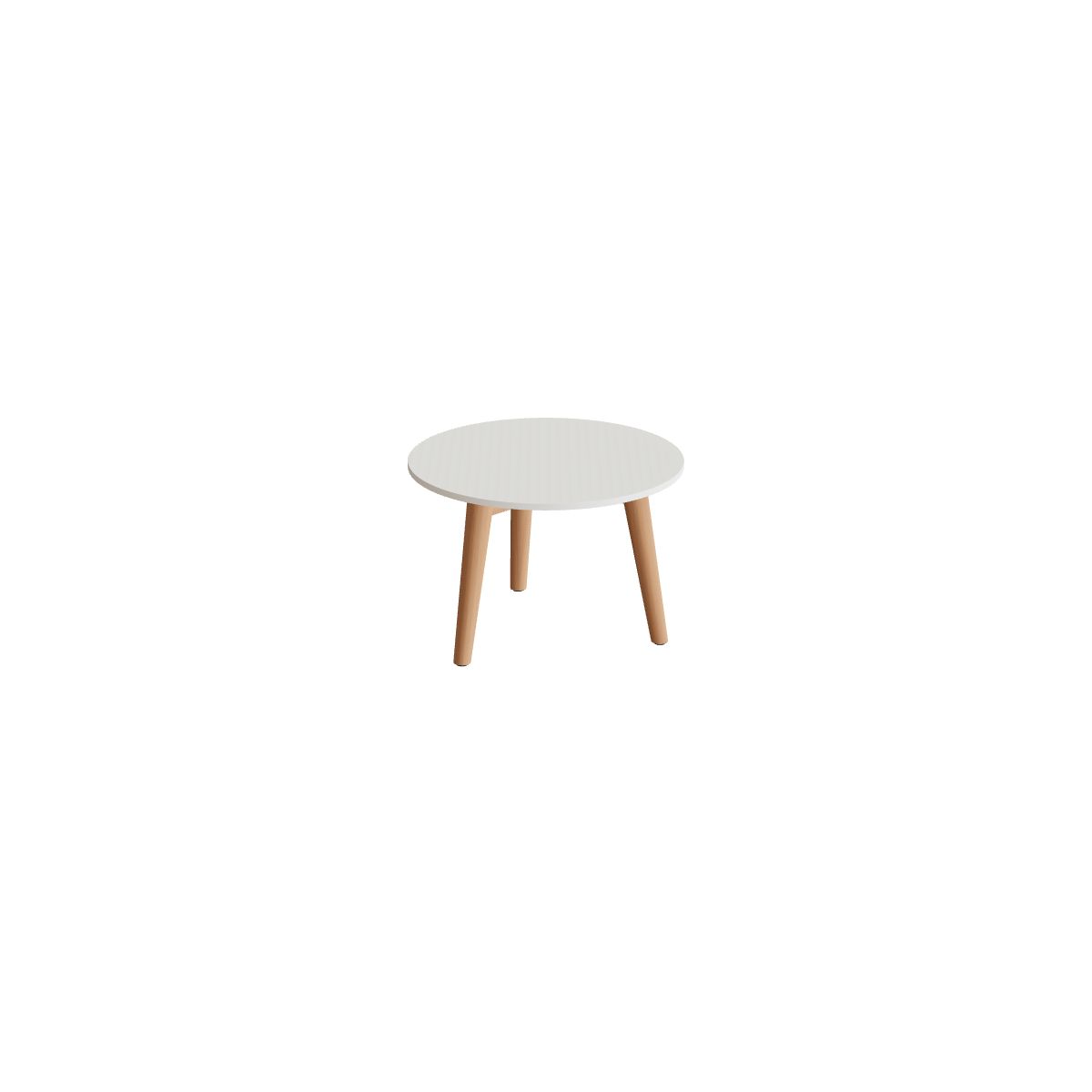 Royal Botania Styletto Beistelltisch 40 cm, Teakbeine, Keramik weiß (white)