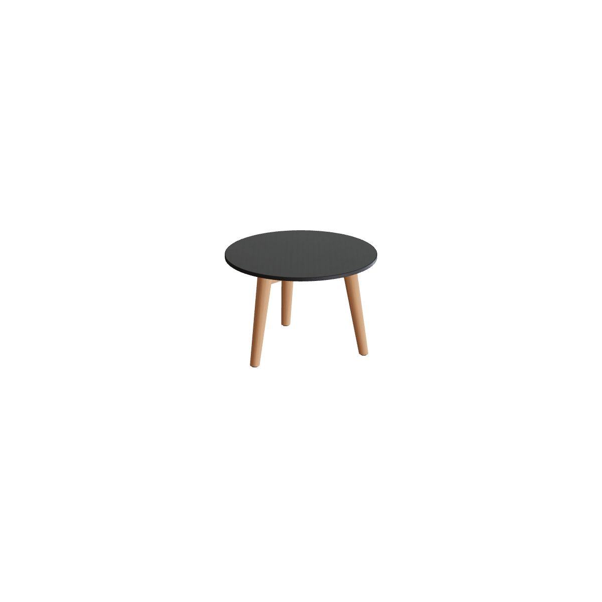 Royal Botania Styletto Beistelltisch 40 cm, Teakbeine, Keramik schwarz (black)