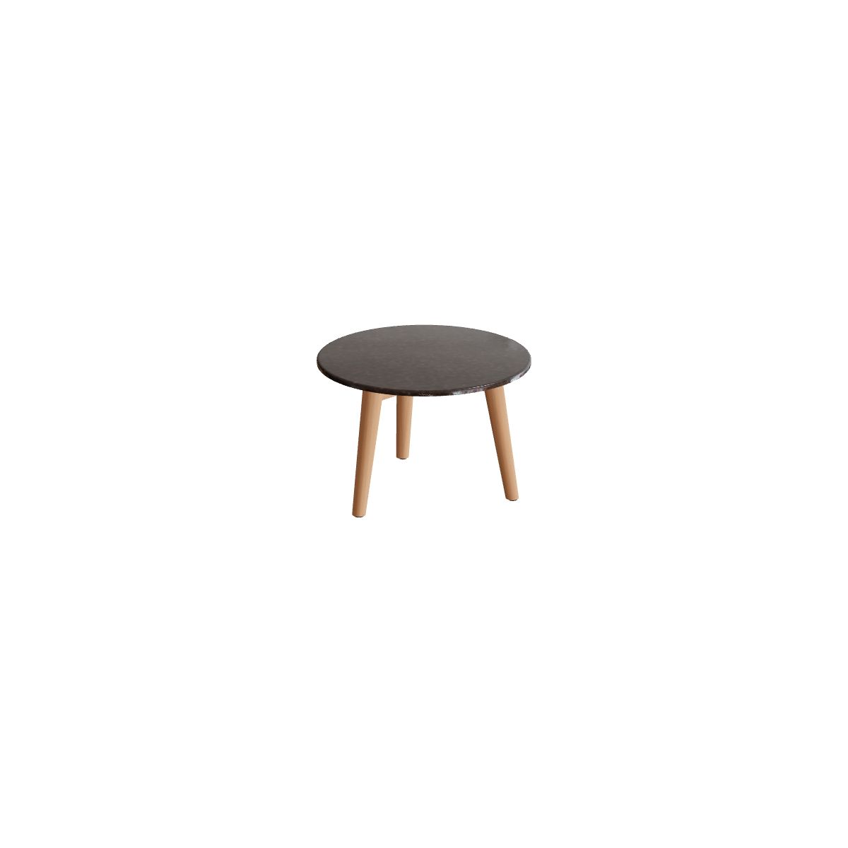 Royal Botania Styletto Beistelltisch 40 cm mit Lavasteinplatte, Teakbeine, Lavastein emailliert lava