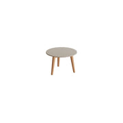 Royal Botania Styletto Beistelltisch 40 cm mit Lavasteinplatte, Teakbeine, Lavastein emailliert moon