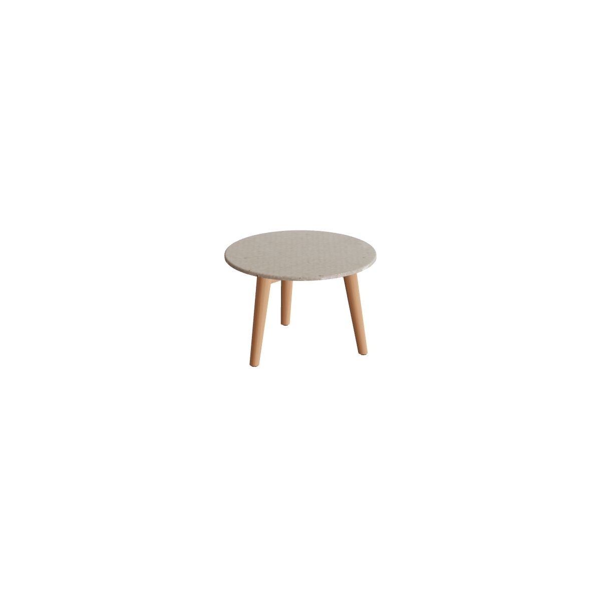 Royal Botania Styletto Beistelltisch 40 cm mit Lavasteinplatte, Teakbeine, Lavastein emailliert moon
