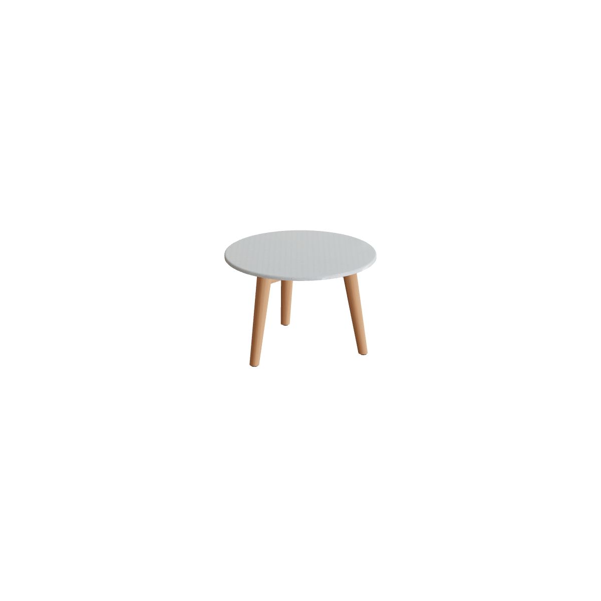 Royal Botania Styletto Beistelltisch 40 cm mit Lavasteinplatte, Teakbeine, Lavastein emailliert pearl