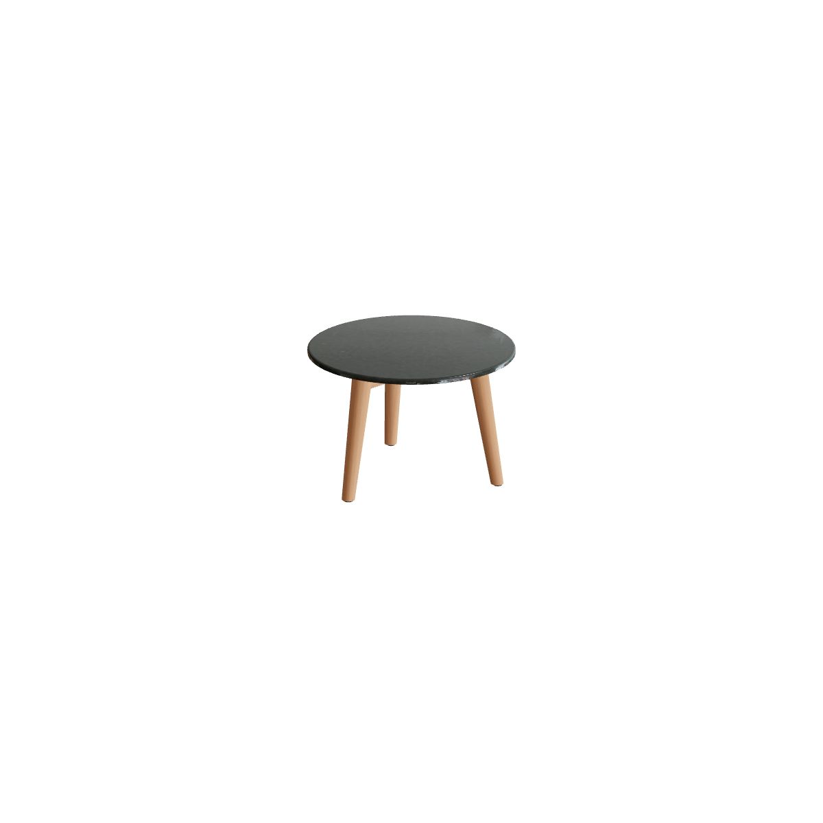 Royal Botania Styletto Beistelltisch 40 cm mit Lavasteinplatte, Teakbeine, Lavastein emailliert slate