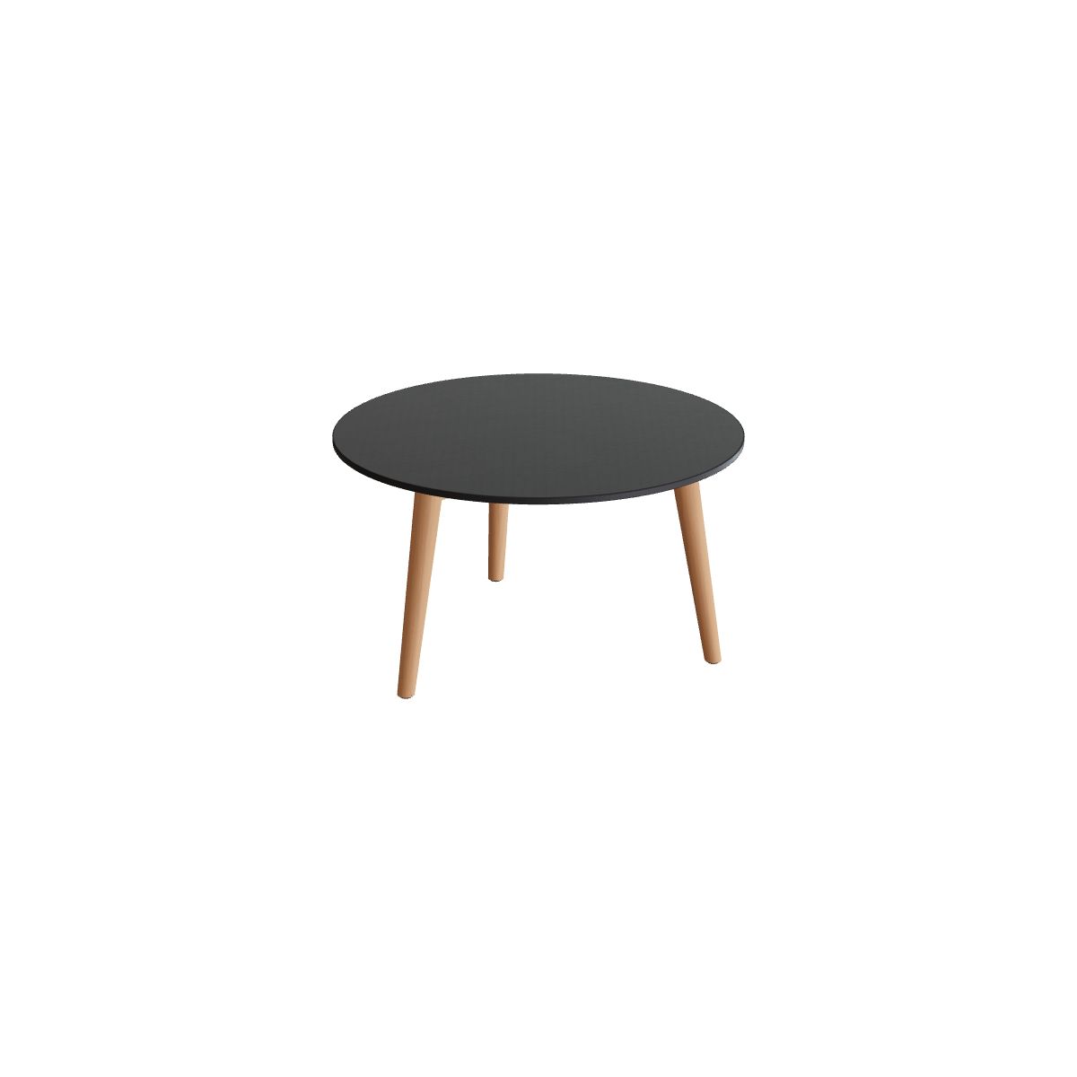 Royal Botania Styletto Beistelltisch 60 cm, Teakbeine, Keramik schwarz (black)