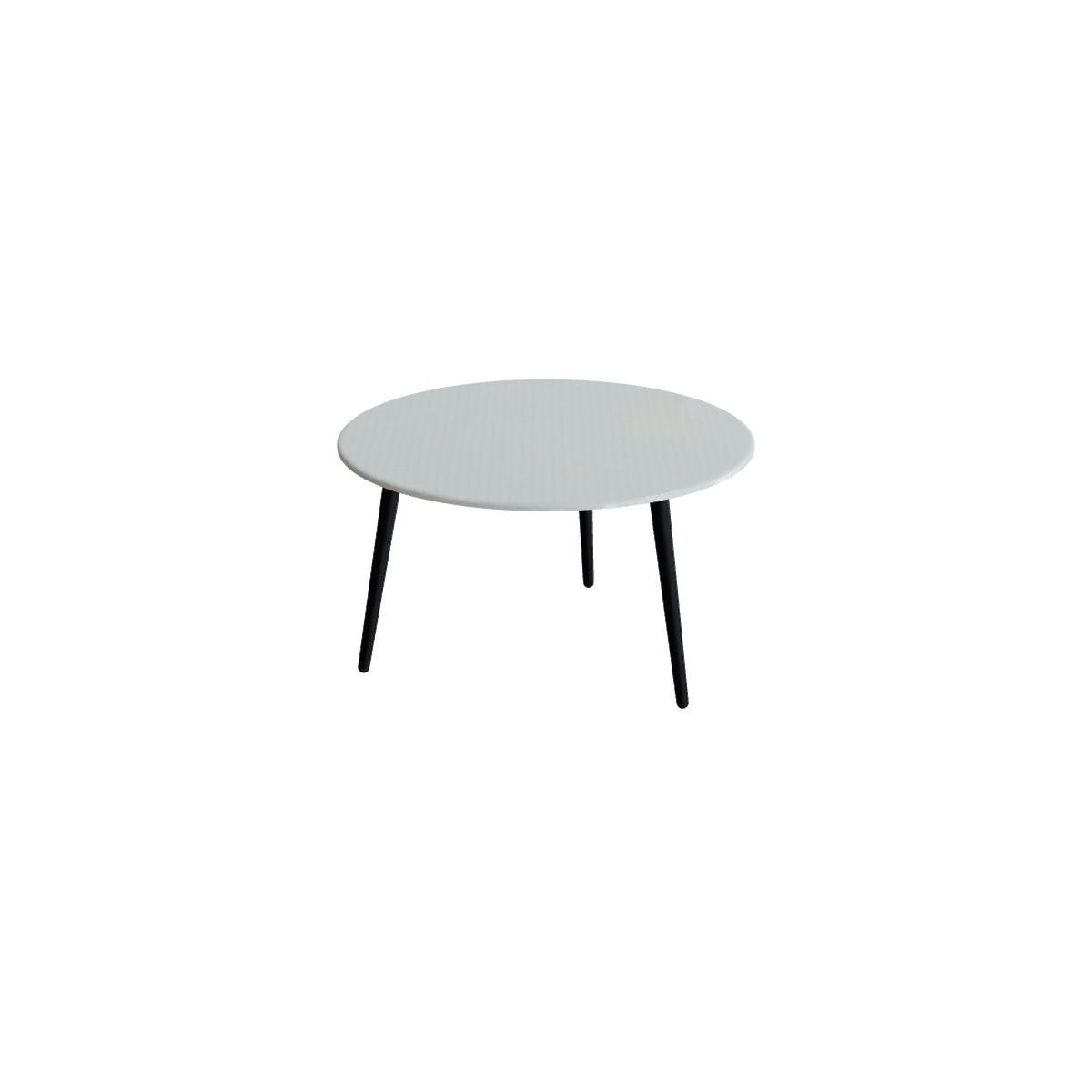Royal Botania Styletto Beistelltisch 60 cm mit Lavasteinplatte – Alu anthrazit · Lavastein emailliert pearl