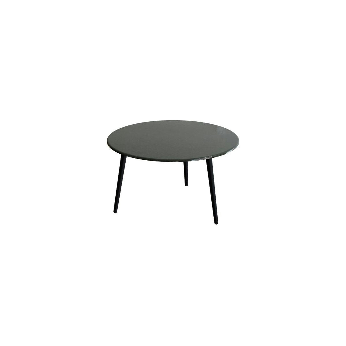 Royal Botania Styletto Beistelltisch 60 cm mit Lavasteinplatte – Alu anthrazit · Lavastein emailliert slate