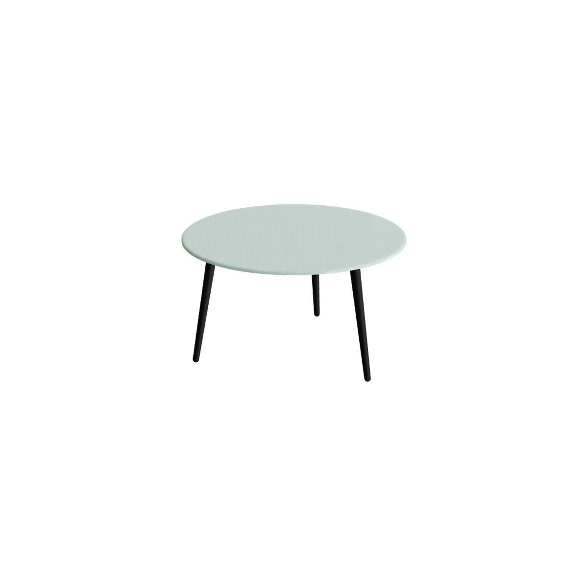 Royal Botania Styletto Beistelltisch 60 cm mit Lavasteinplatte – Alu bronze · Lavastein emailliert jade
