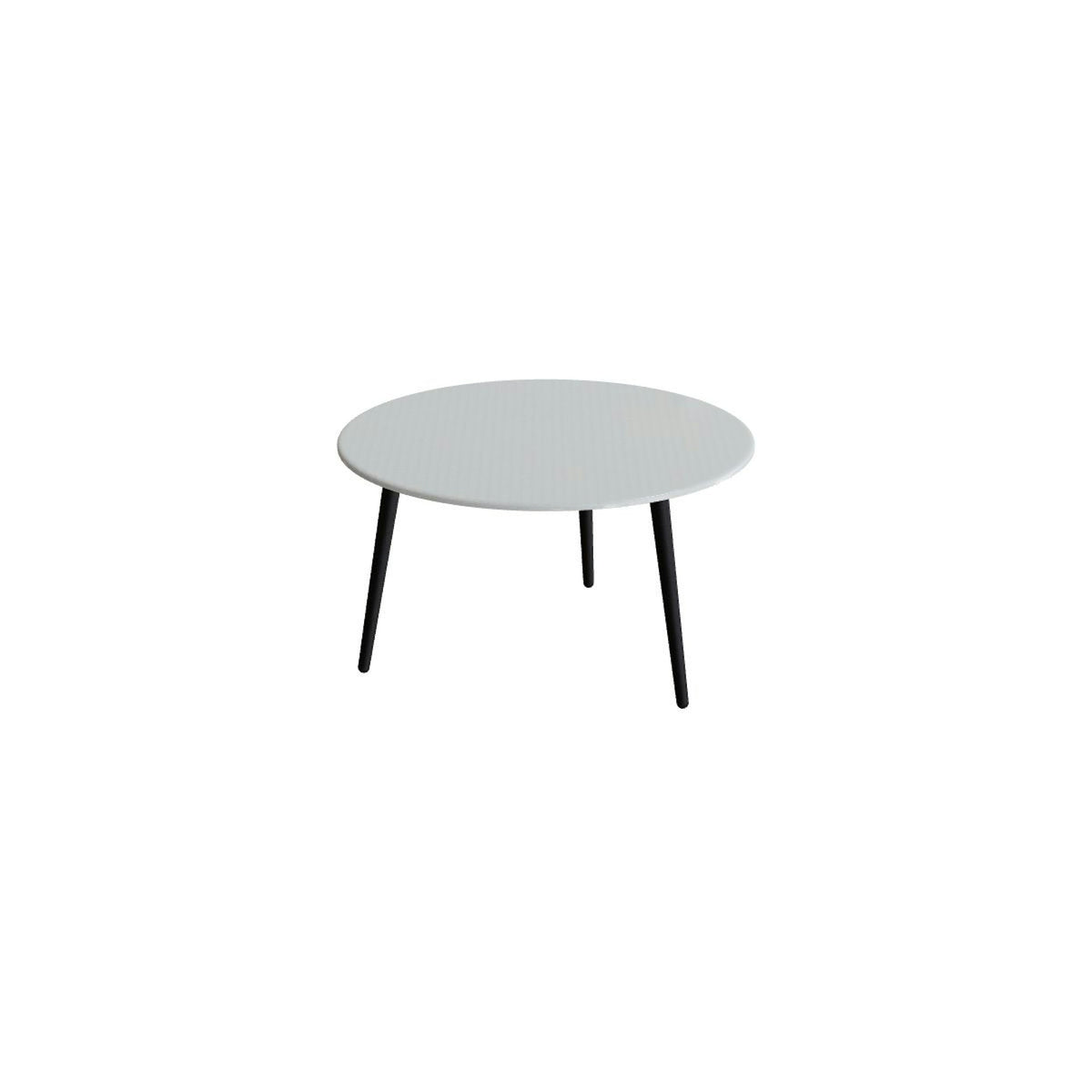 Royal Botania Styletto Beistelltisch 60 cm mit Lavasteinplatte – Alu bronze · Lavastein emailliert pearl
