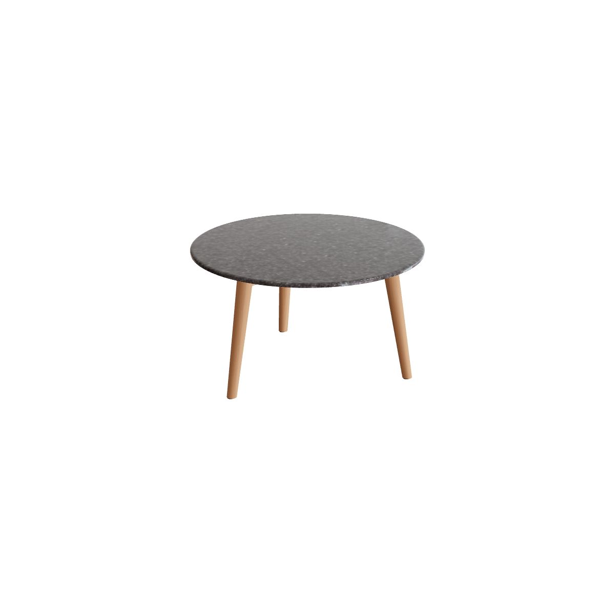 Royal Botania Styletto Beistelltisch 60 cm mit Lavasteinplatte, Teakbeine, Lavastein emailliert dusk