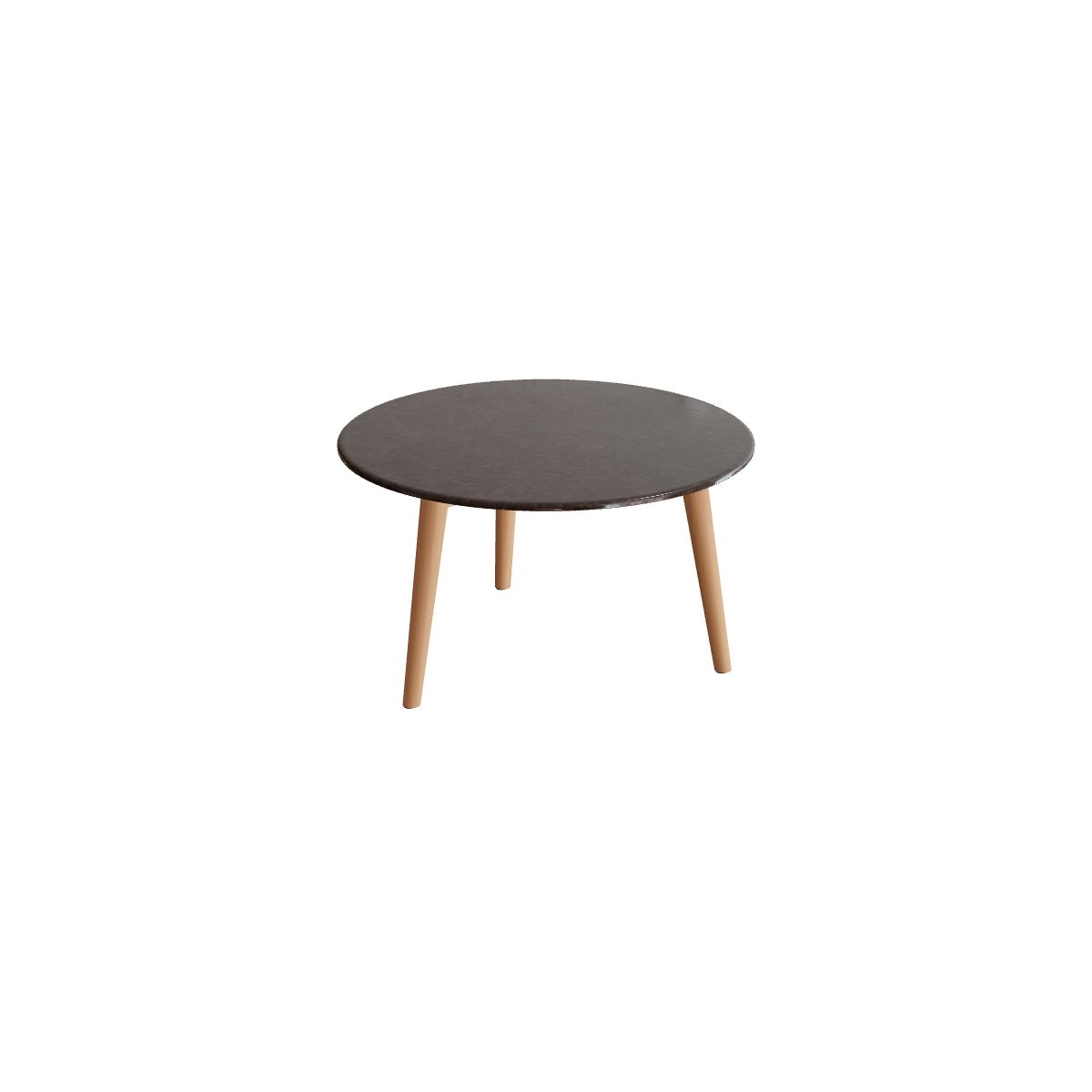 Royal Botania Styletto Beistelltisch 60 cm mit Lavasteinplatte, Teakbeine, Lavastein emailliert lava