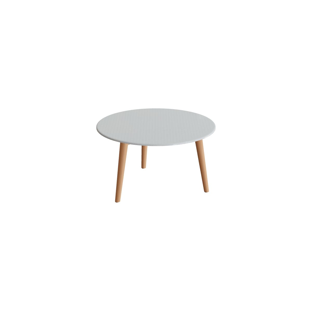 Royal Botania Styletto Beistelltisch 60 cm mit Lavasteinplatte, Teakbeine, Lavastein emailliert pearl
