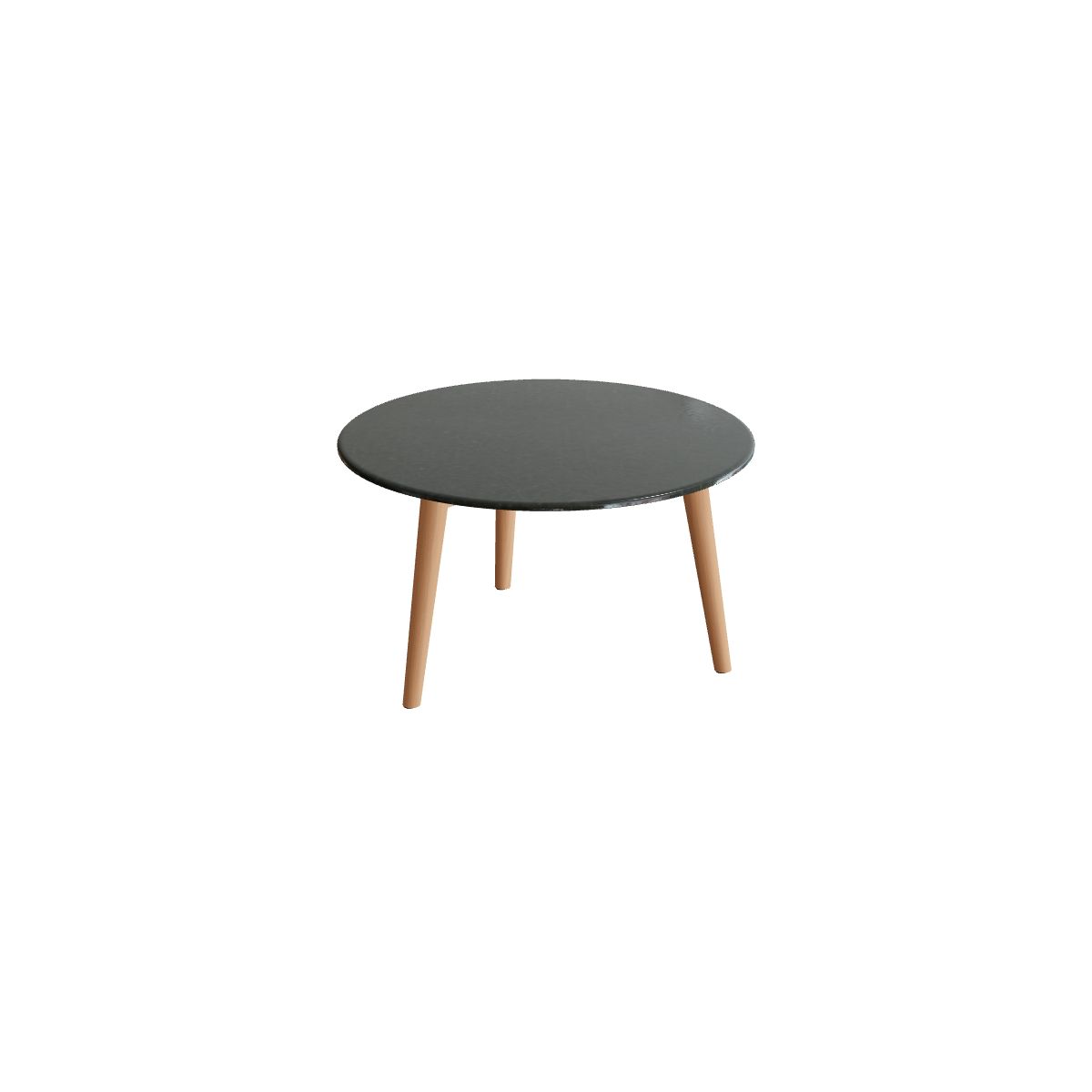 Royal Botania Styletto Beistelltisch 60 cm mit Lavasteinplatte, Teakbeine, Lavastein emailliert slate