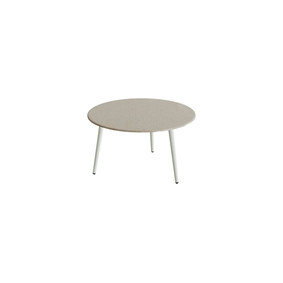 Royal Botania Styletto Beistelltisch 60 cm mit Lavasteinplatte – Alu weiß · Lavastein emailliert moon