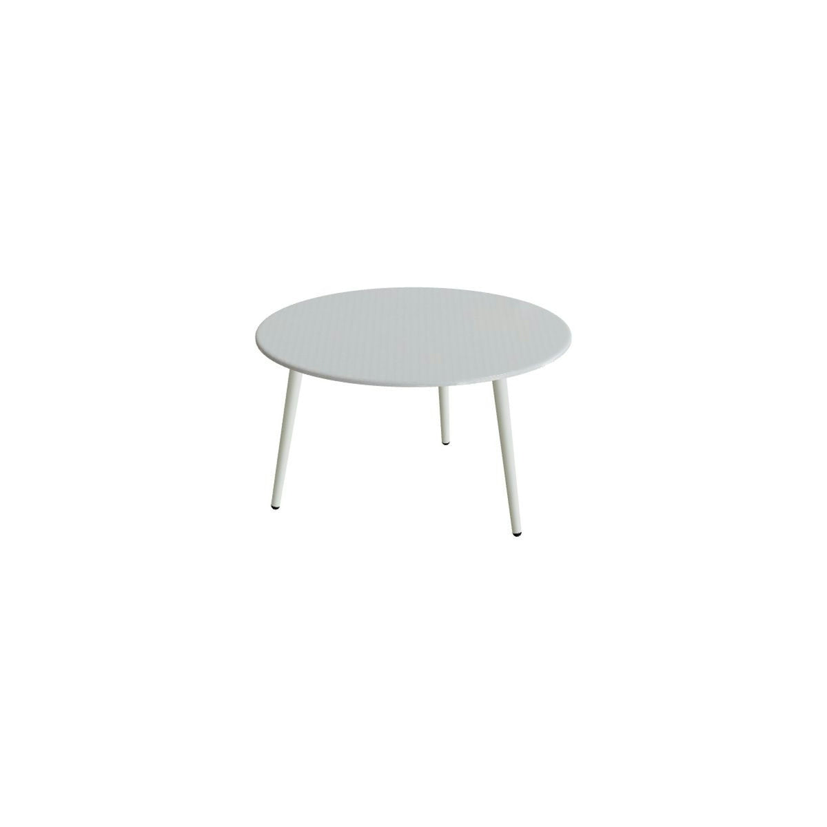 Royal Botania Styletto Beistelltisch 60 cm mit Lavasteinplatte – Alu weiß · Lavastein emailliert pearl