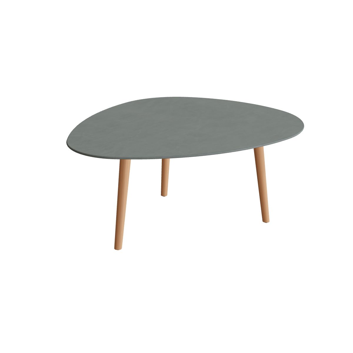 Royal Botania Styletto Low-Dining-Tisch Plektrum 150 cm, Teakbeine, Keramik steingrün (Verdezza Amazon)