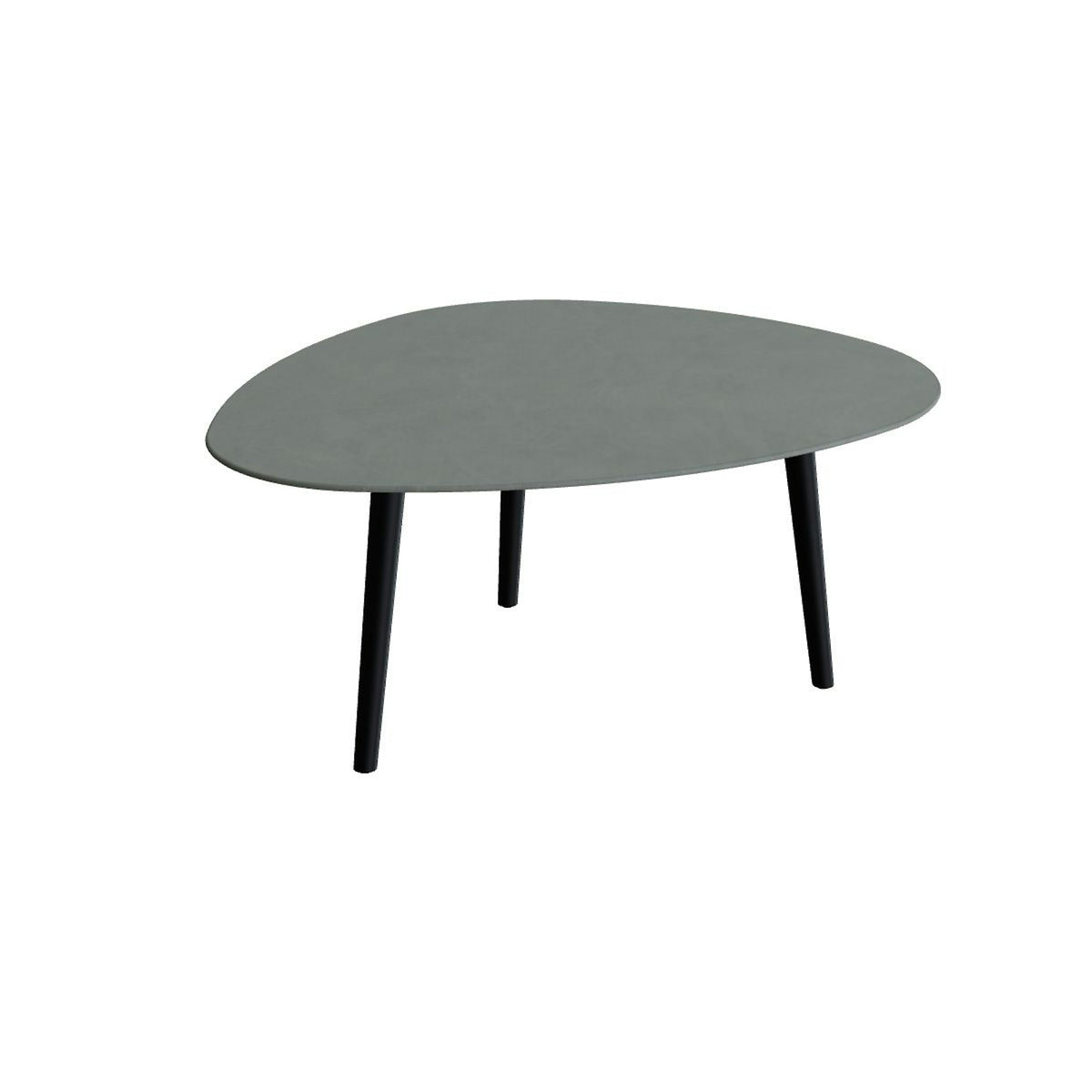 Royal Botania Styletto Loungetisch niedrig Plektrum 150 cm – Alu anthrazit · Keramik steingrün (Verdezza Amazon)