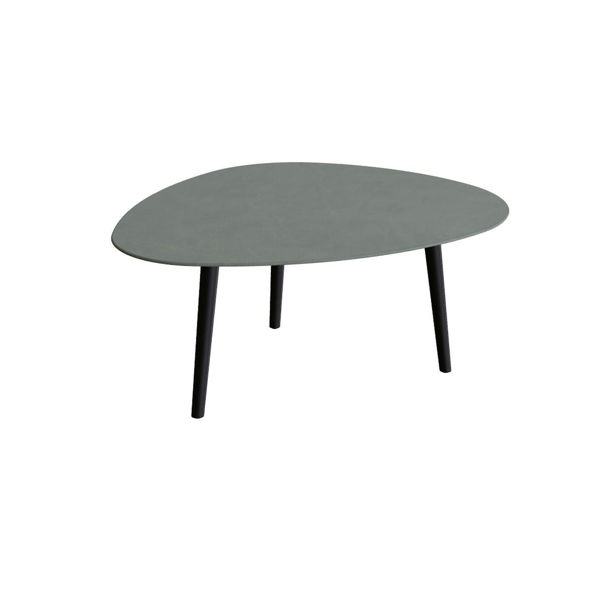 Royal Botania Styletto Loungetisch niedrig Plektrum 150 cm – Alu bronze · Keramik steingrün (Verdezza Amazon)