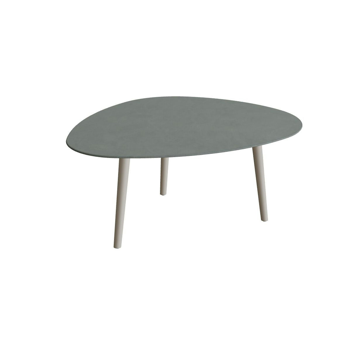 Royal Botania Styletto Loungetisch niedrig Plektrum 150 cm – Alu pebble · Keramik steingrün (Verdezza Amazon)