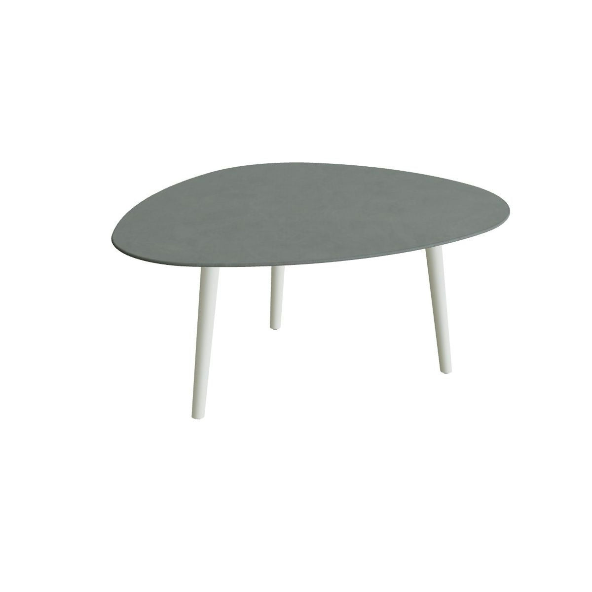 Royal Botania Styletto Loungetisch niedrig Plektrum 150 cm – Alu weiß · Keramik steingrün (Verdezza Amazon)