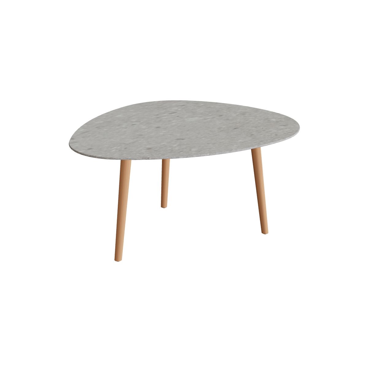 Royal Botania Styletto Esstisch Plektrum 150 cm, Teakbeine, Keramik grau gemustert (Ceppo Dolomitica)