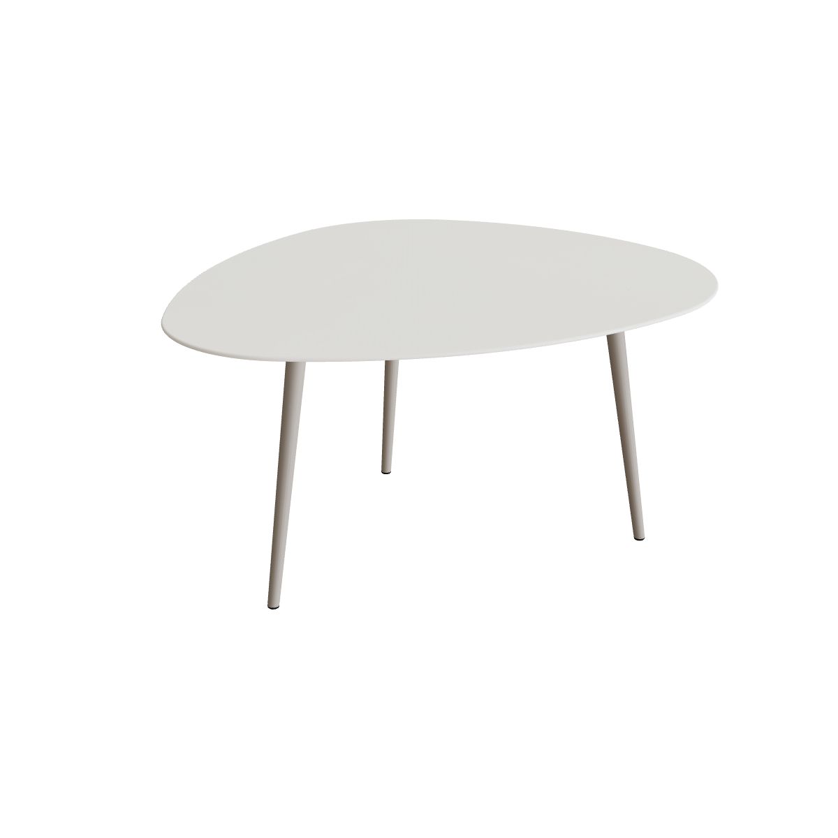 Royal Botania Styletto Esstisch Plektrum 150 cm, Alu pebble, Keramik weiß (white)