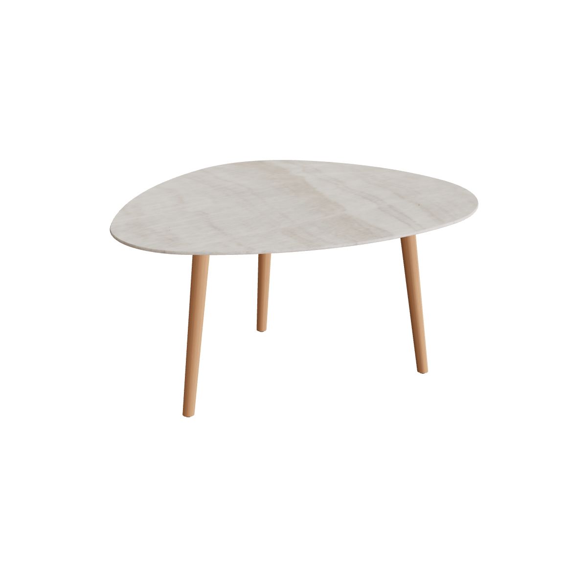Royal Botania Styletto Esstisch Plektrum 150 cm, Teakbeine, Keramik grau-braun geädert (Strato Quartz)