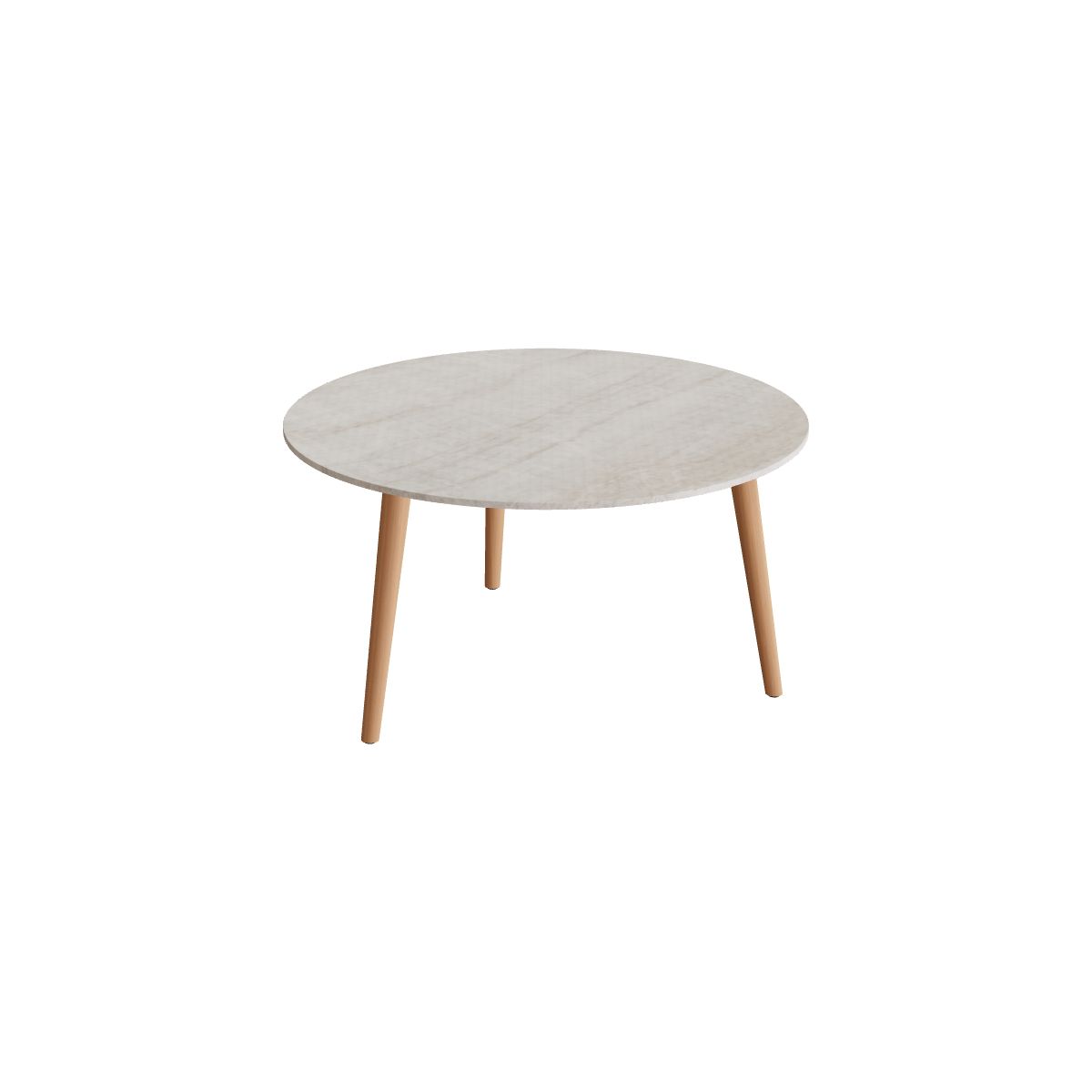 Royal Botania Styletto Beistelltisch 75 cm, Teakbeine, Keramik grau-braun geädert (Strato Quartz)