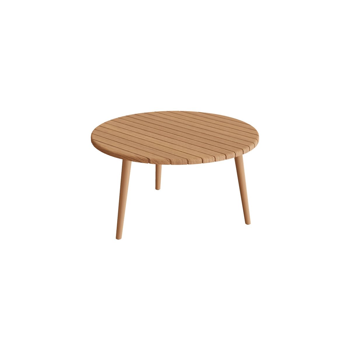 Royal Botania Styletto Beistelltisch 75 cm, Teakbeine, Teak
