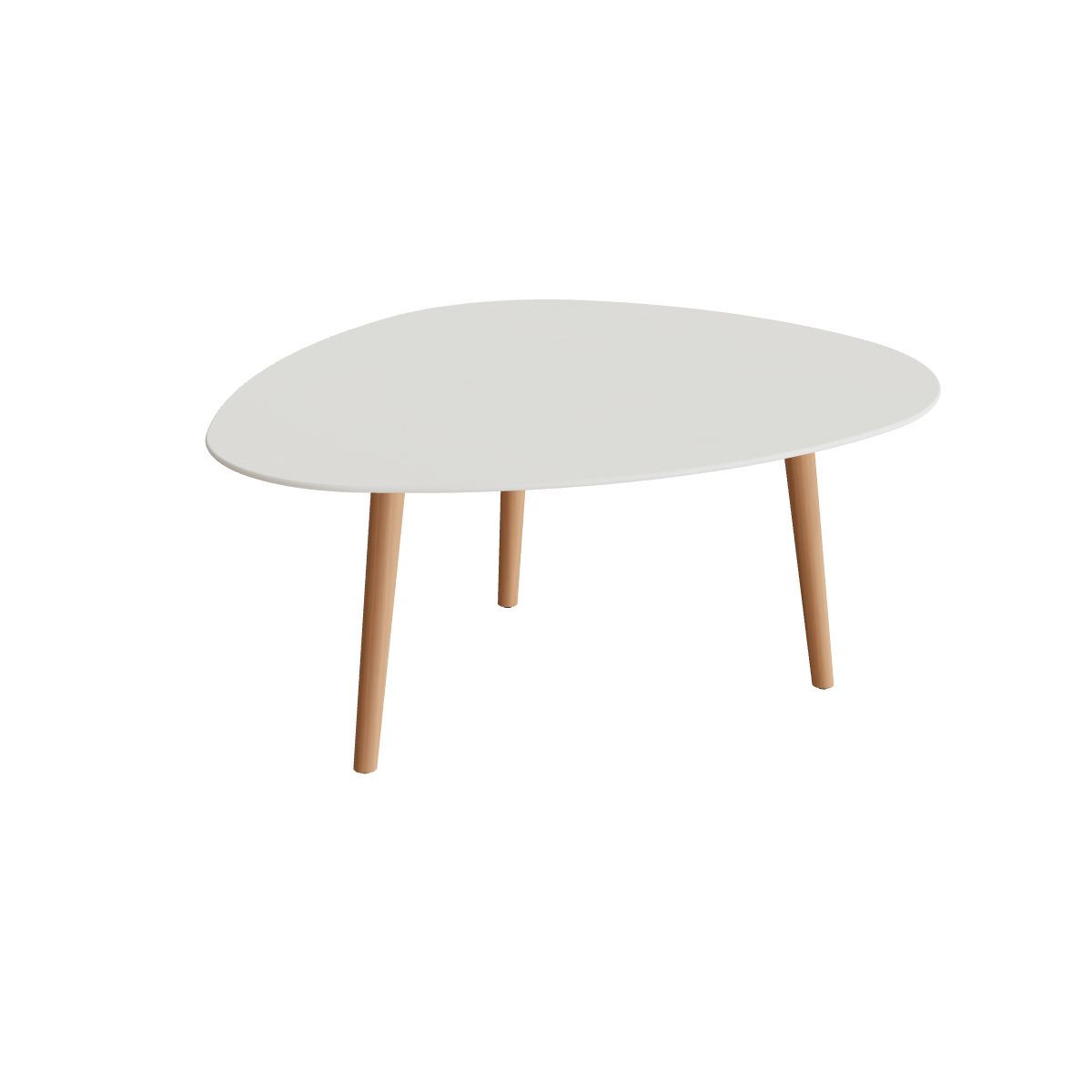 Royal Botania Styletto Low-Dining-Tisch Plektrum 150 cm, Teakbeine, Keramik weiß (white)