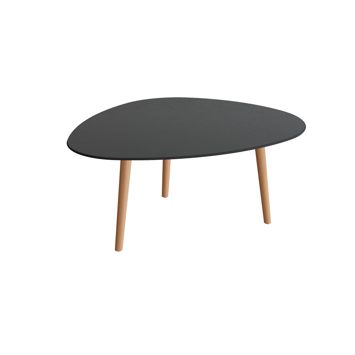 Royal Botania Styletto Low-Dining-Tisch Plektrum 150 cm, Teakbeine, Keramik schwarz (black)