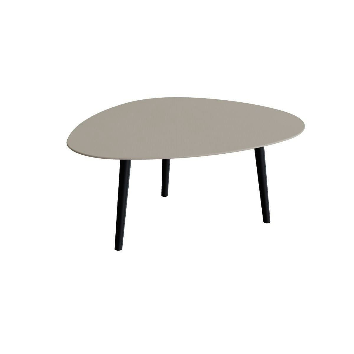 Royal Botania Styletto Loungetisch niedrig Plektrum 150 cm – Alu anthrazit · Keramik perlgrau (Pearl Grey)