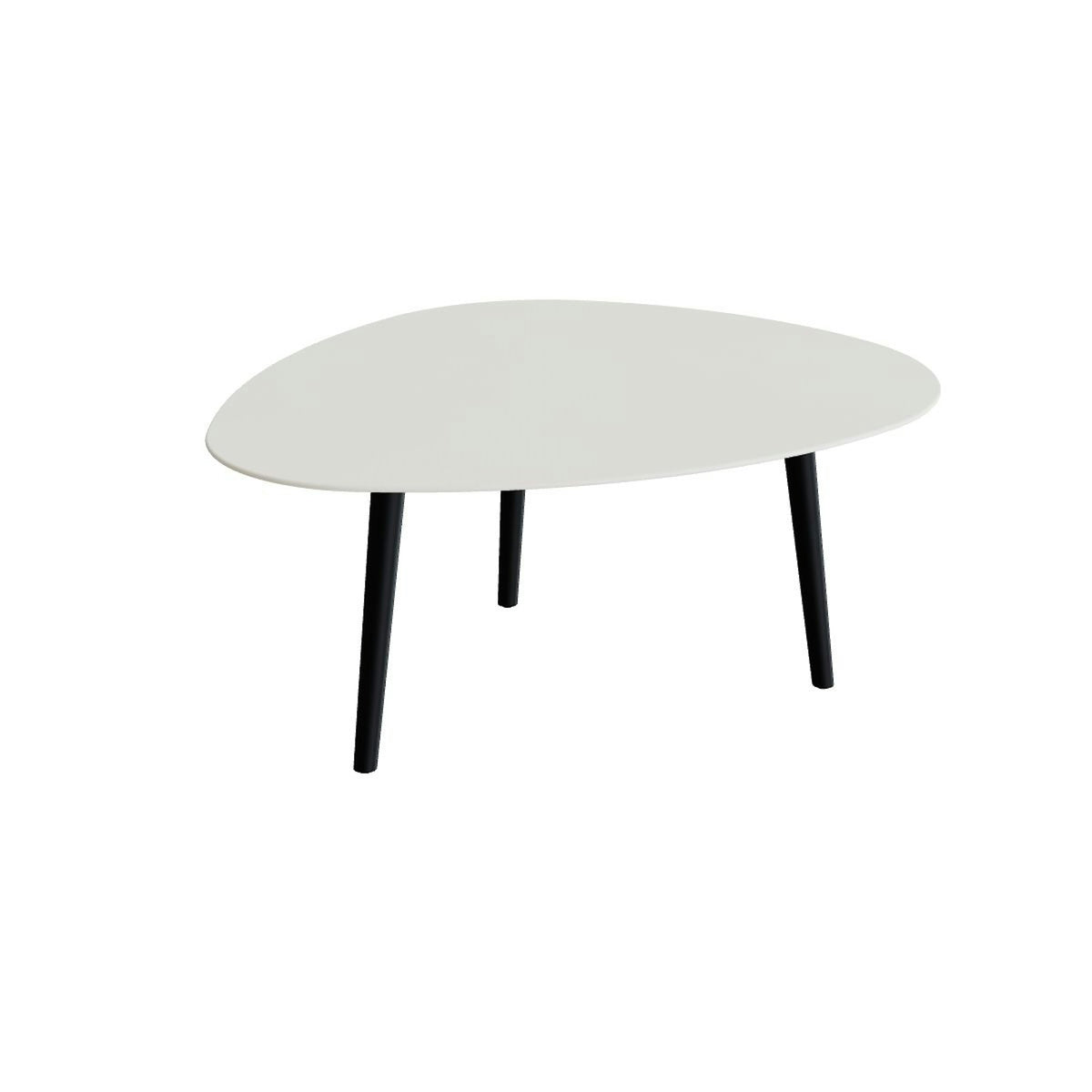 Royal Botania Styletto Loungetisch niedrig Plektrum 150 cm – Alu anthrazit · Keramik weiß (white)