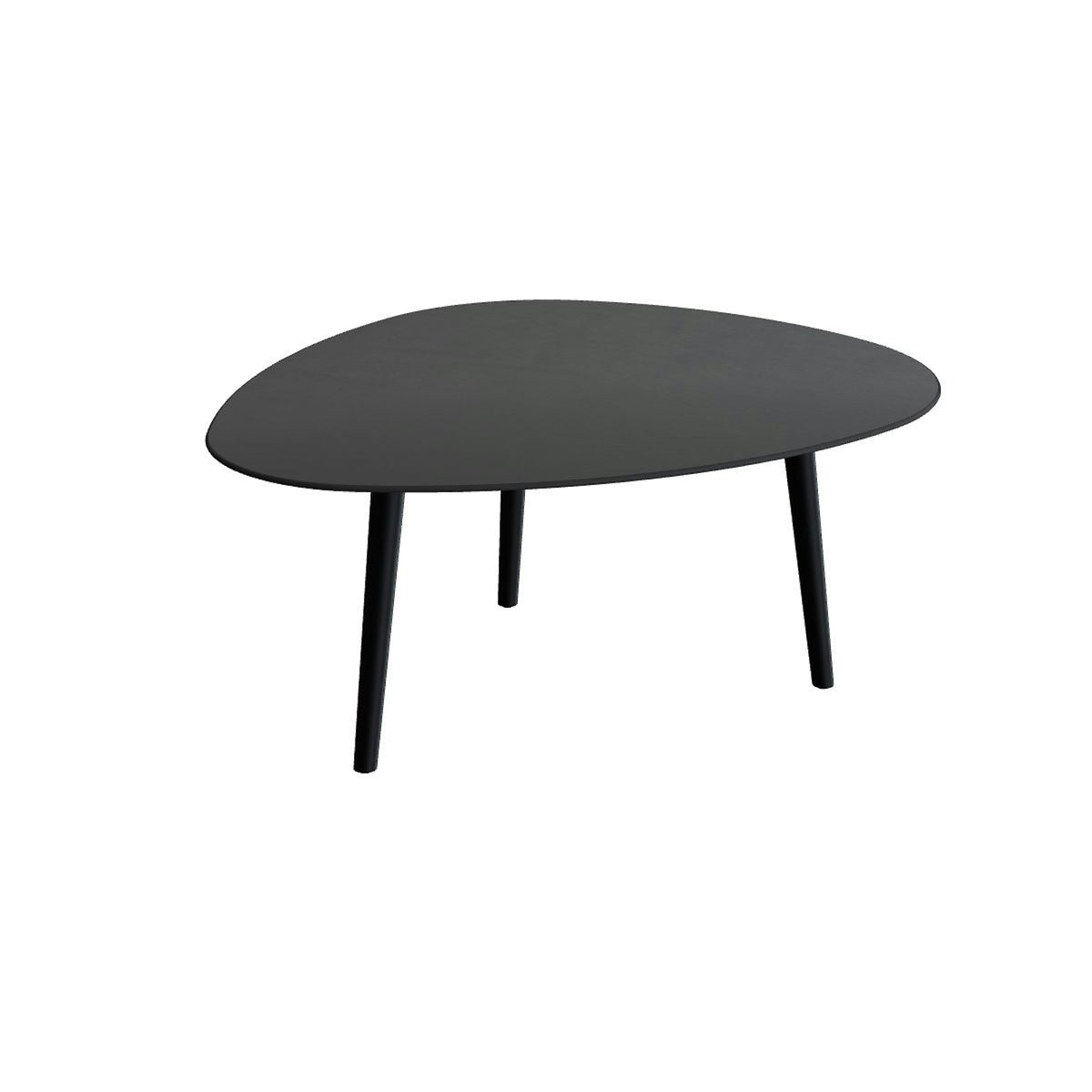 Royal Botania Styletto Loungetisch niedrig Plektrum 150 cm – Alu anthrazit · Keramik schwarz (black)