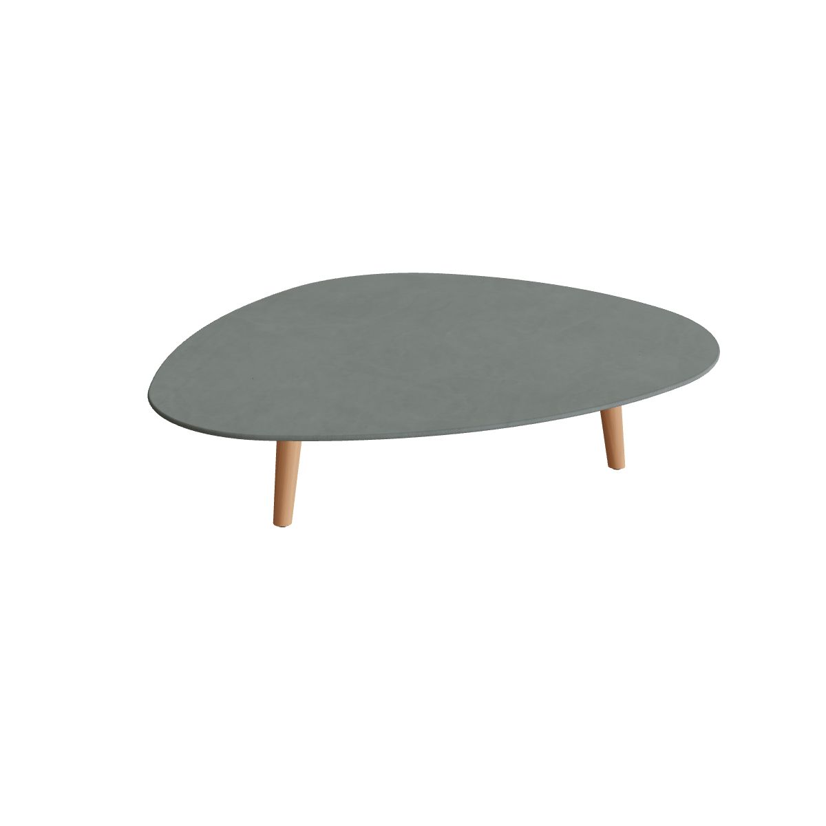 Royal Botania Styletto Loungetisch niedrig Plektrum 150 cm, Teakbeine, Keramik steingrün (Verdezza Amazon)