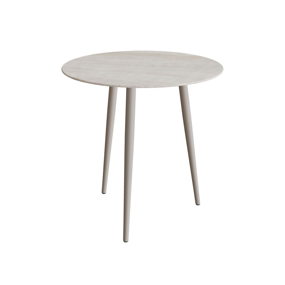 Royal Botania Styletto Thekentisch rund 90 cm, Alu pebble, Keramik grau-braun geädert (Strato Quartz)
