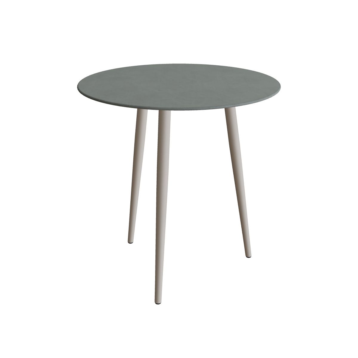 Royal Botania Styletto Thekentisch rund 90 cm, Alu pebble, Keramik steingrün (Verdezza Amazon)