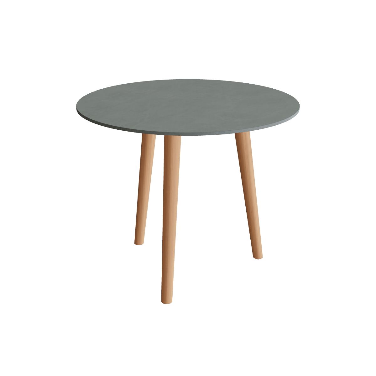 Royal Botania Styletto Esstisch rund 90 cm, Teakbeine, Keramik steingrün (Verdezza Amazon)
