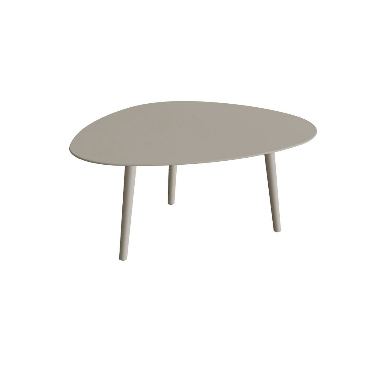 Royal Botania Styletto Loungetisch niedrig Plektrum 150 cm – Alu pebble · Keramik perlgrau (Pearl Grey)