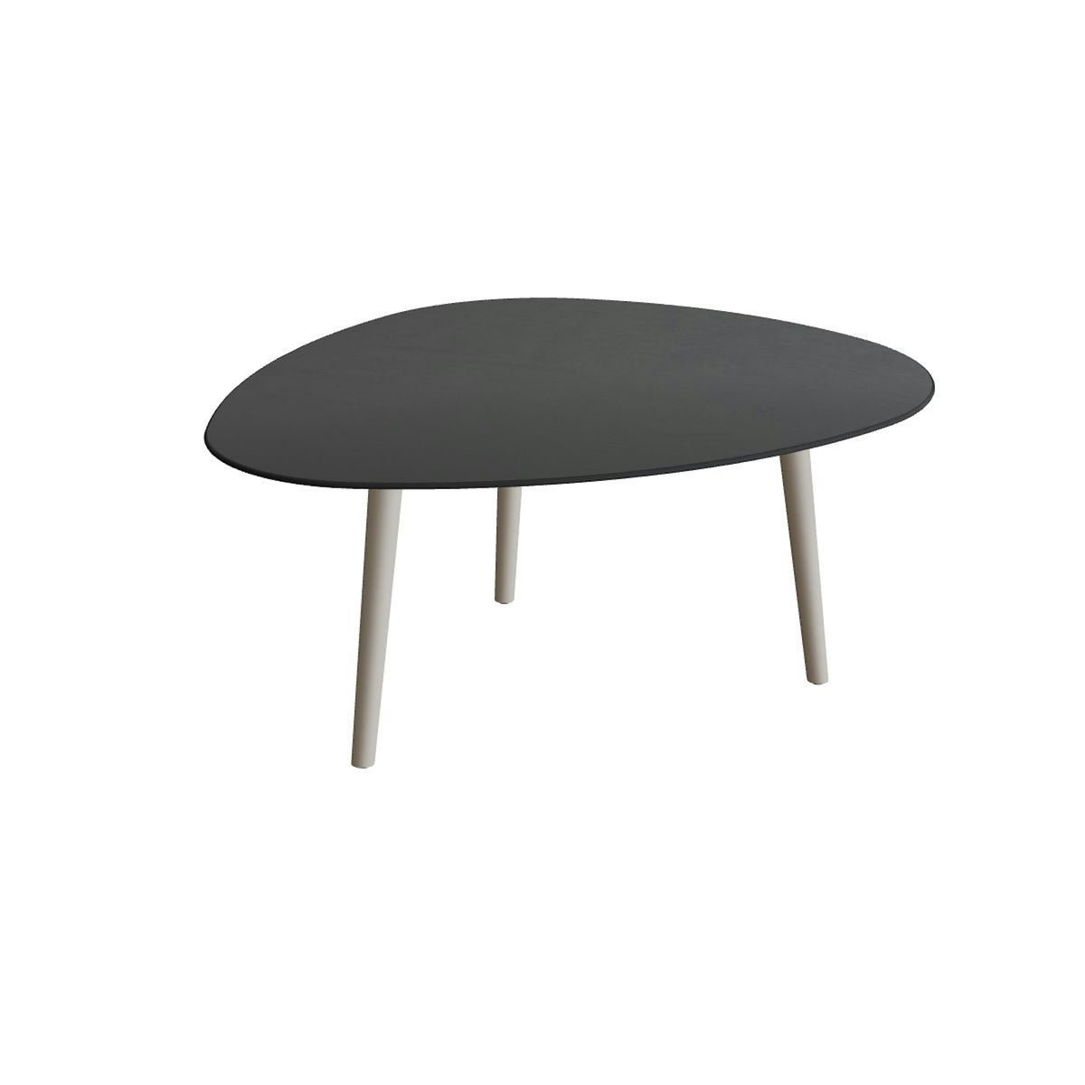 Royal Botania Styletto Loungetisch niedrig Plektrum 150 cm – Alu pebble · Keramik schwarz (black)