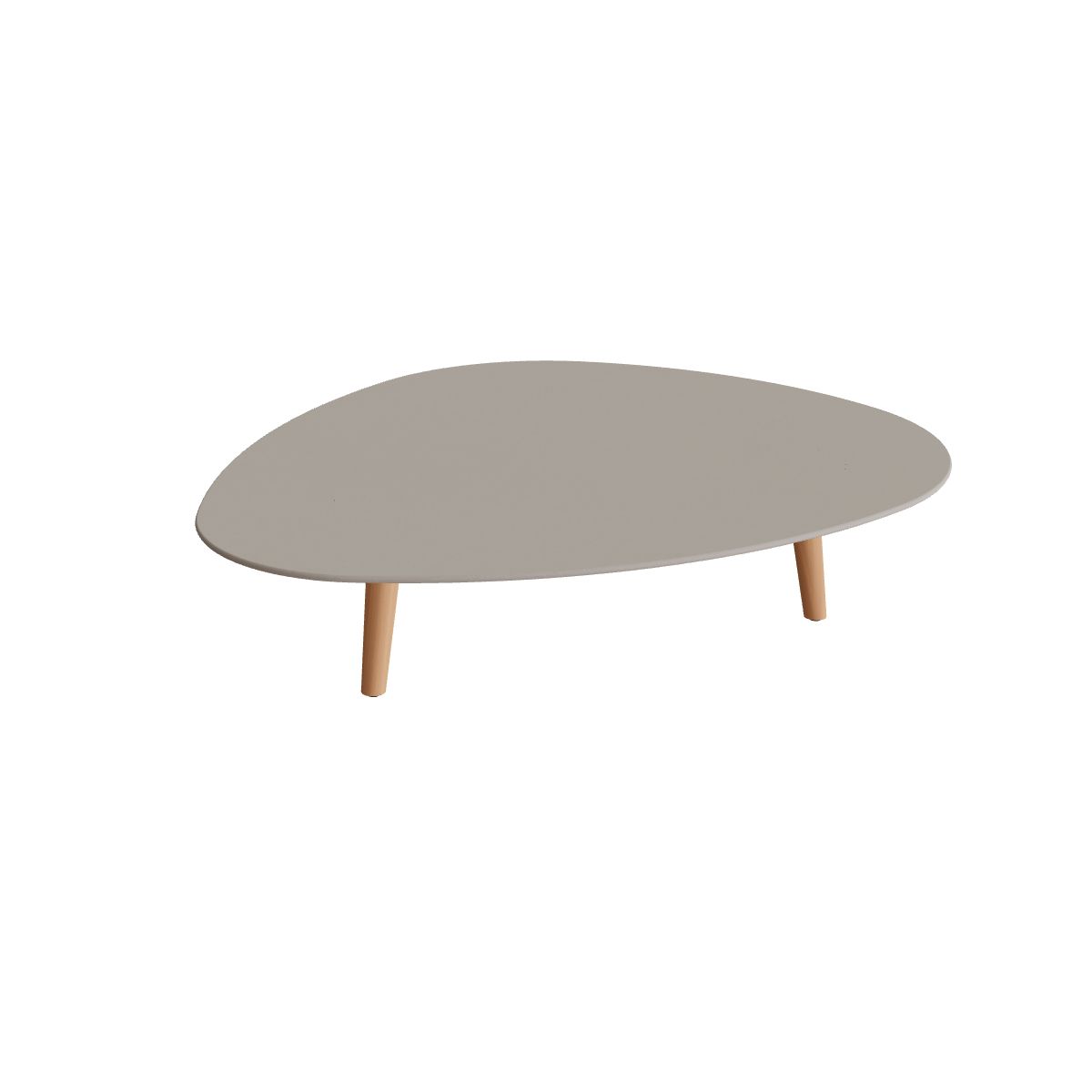 Royal Botania Styletto Loungetisch niedrig Plektrum 150 cm, Teakbeine, Keramik perlgrau (Pearl Grey)