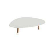 Royal Botania Styletto Loungetisch niedrig Plektrum 150 cm, Teakbeine, Keramik weiß (white)
