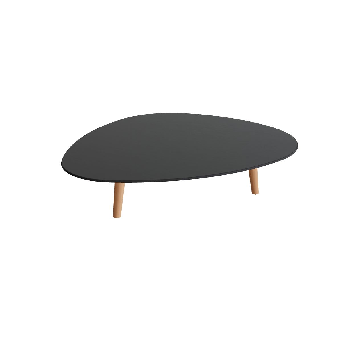 Royal Botania Styletto Loungetisch niedrig Plektrum 150 cm, Teakbeine, Keramik schwarz (black)