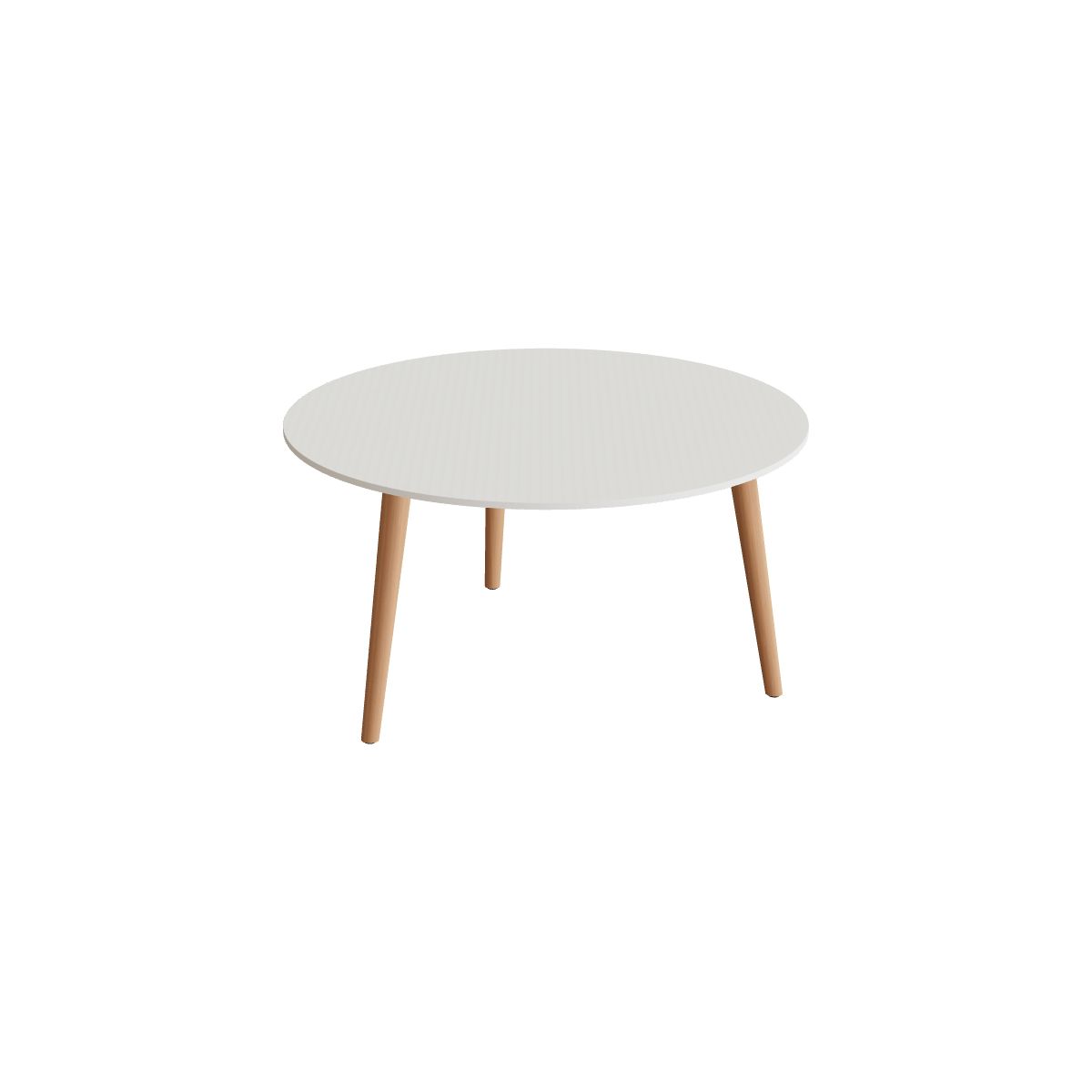 Royal Botania Styletto Beistelltisch 75 cm, Teakbeine, Keramik weiß (white)