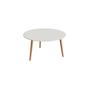 Royal Botania Styletto Beistelltisch 75 cm, Teakbeine, Keramik weiß (white)